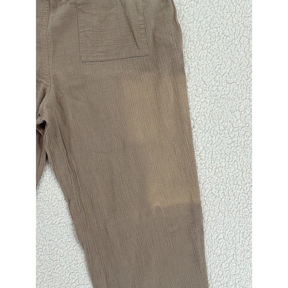 Chicos Pull On Pants Size 2.5 Regular Cotton Gauze Taupe Casual - Picture 3 of 6